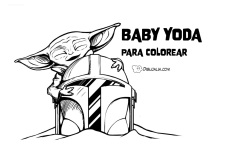 Baby Yoda y el casco The Mandalorian