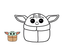 Colorea a Baby Yoda