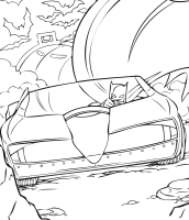 Batman en su batmovil