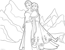 Elsa y Anna muy unidas