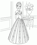 Anna con su precioso vestido