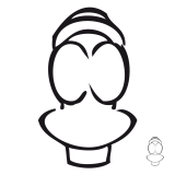 Mascara de Pato para Colorear