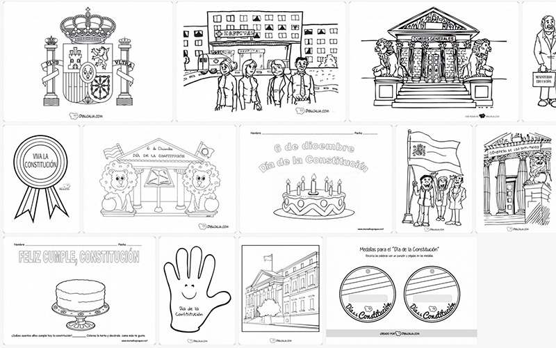 Dibujos para el Día de la Constitución - Dibujalia