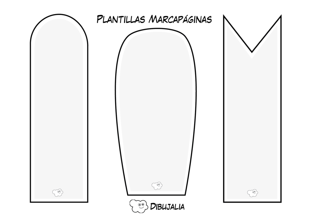 Plantilla Marcapaginas Dibujalia