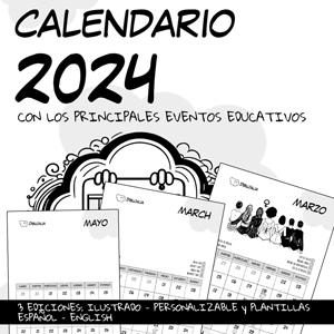 Calendario 2024 Eventos Ilustrado y Plantillas