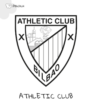 Escudo para colorear del Athletic Club.