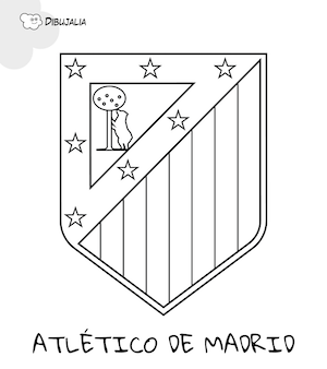 Escudo para colorear del Atlético de Madrid