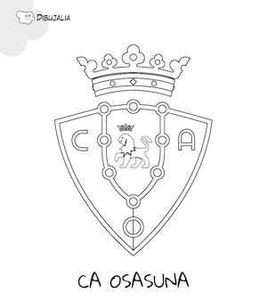 Escudo para colorear del CA Osasuna