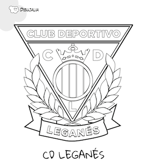 Escudo para colorear del CD Leganés