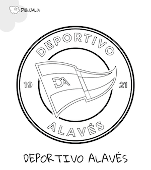 Escudo para colorear del Deportivo Alavés