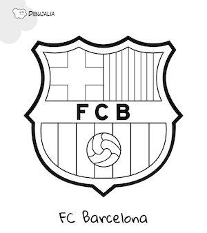 Escudo para colorear del FC Barcelona