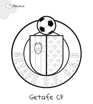 Escudo para colorear del Getafe CF