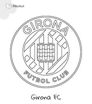 Escudo para colorear del Girona FC