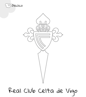 Escudo para colorear del RC Celta Vigo