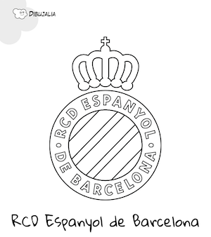 Escudo para colorear del RCD Espanyol