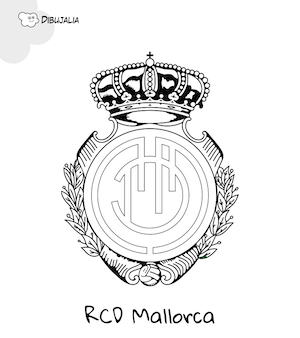 Escudo para colorear del RCD Mallorca