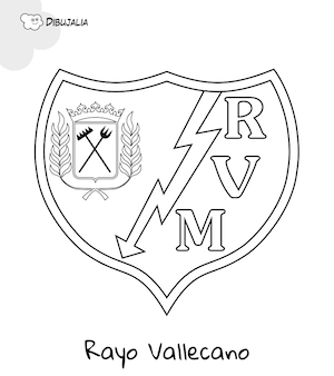 Escudo para colorear del Rayo Vallecano