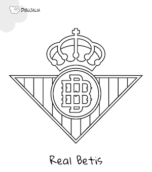 Escudo para colorear del Real Betis