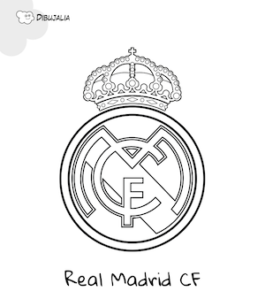 Escudo para colorear del Real Madrid CF