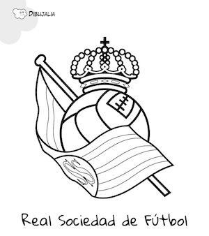 Escudo para colorear de la Real Sociedad