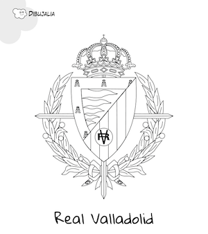 Escudo para colorear del Real Valladolid