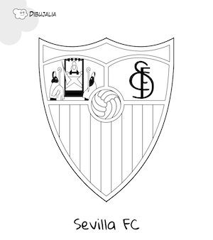 Escudo para colorear del Sevilla FC