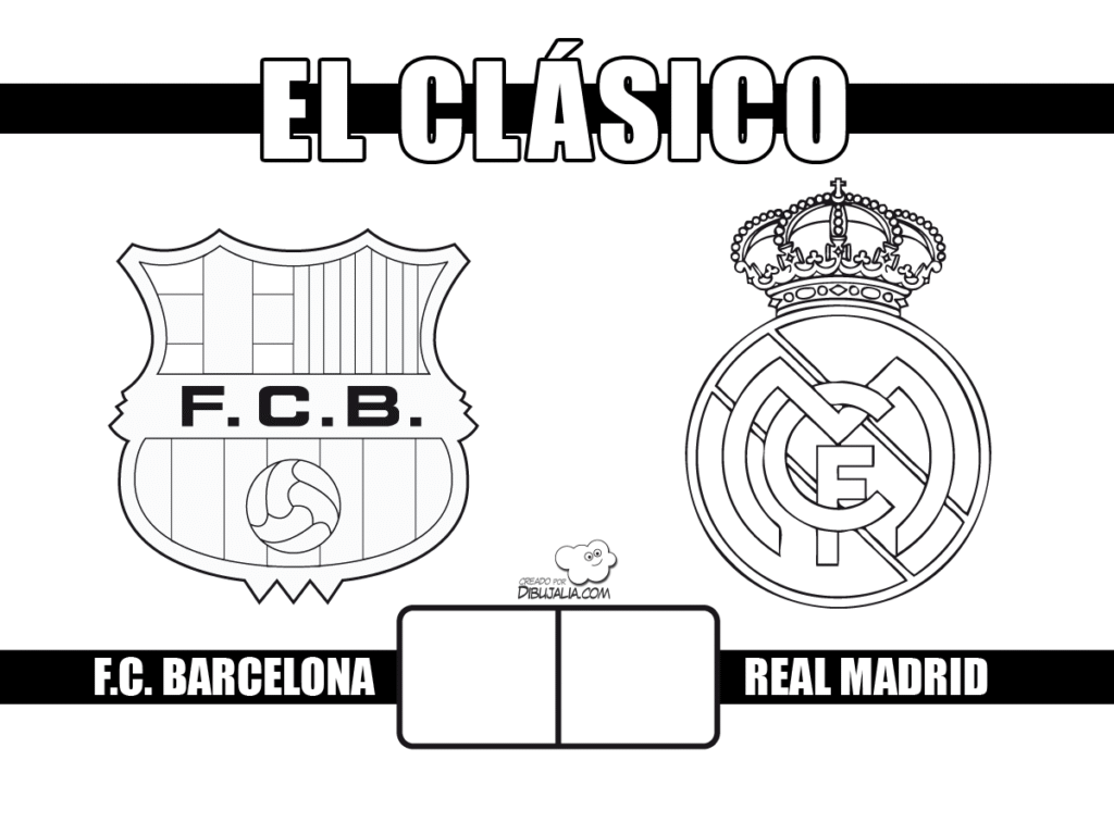 cartel del clasico-real madrid-barcelona-dibujalia