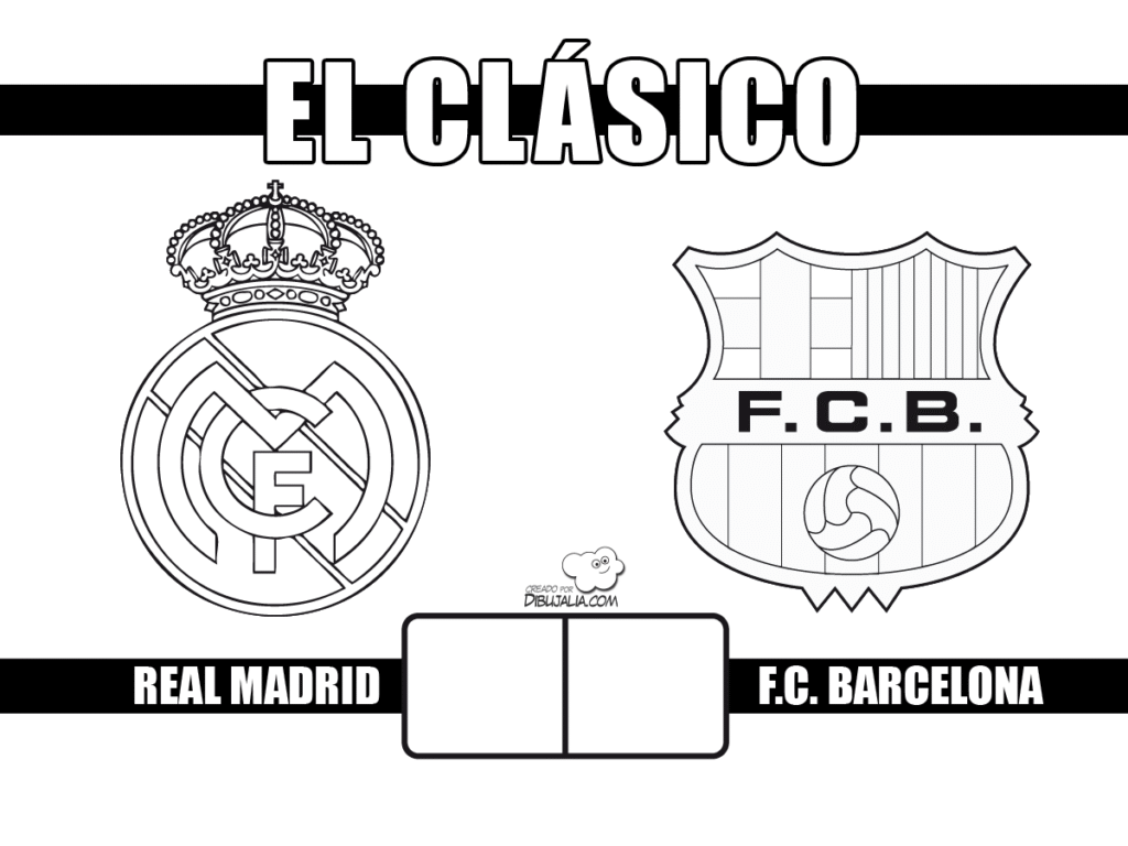 cartel del clasico-real madrid-barcelona-dibujalia