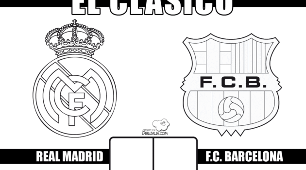 cartel del clasico-real madrid-barcelona-dibujalia