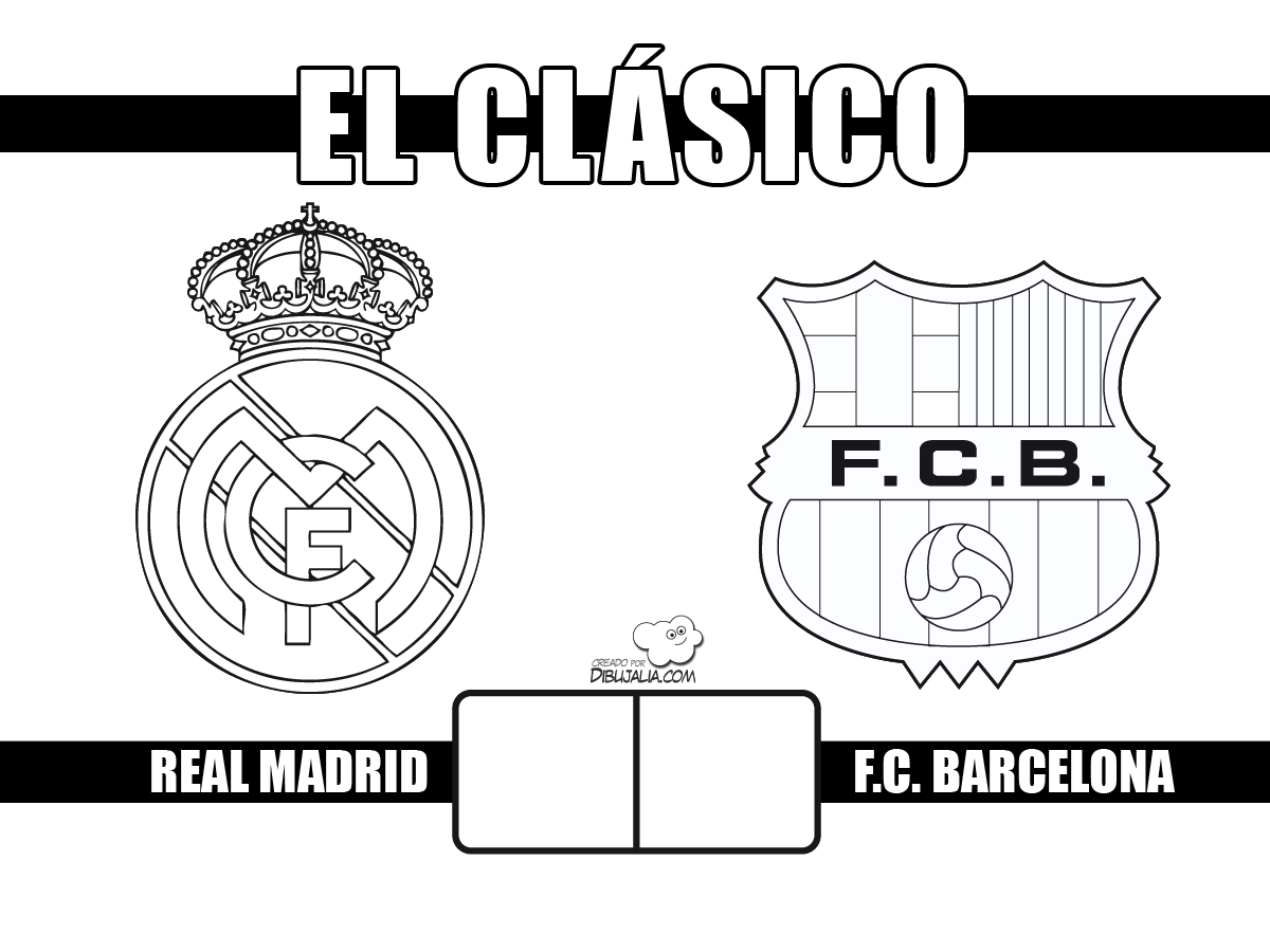 cartel del clasico-real madrid-barcelona-dibujalia