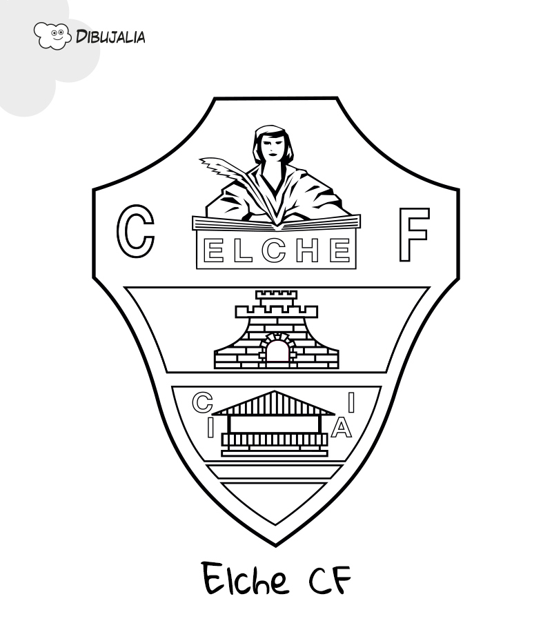 Escudo para colorear del Elche CF