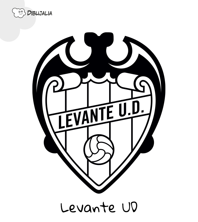 Escudo para colorear del Levante UD