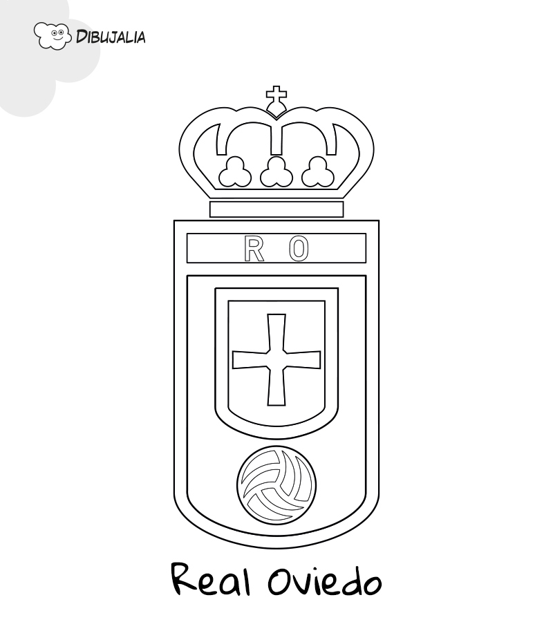 Escudo para colorear del Real Oviedo