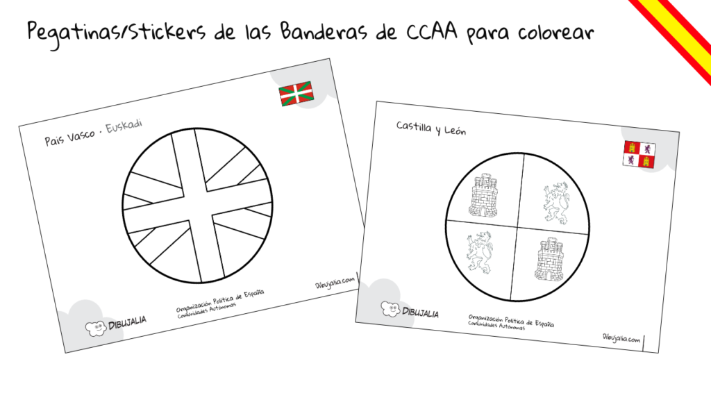 Cuadernillo Comunidades Autonomas España Educación Primaria Pegatinas