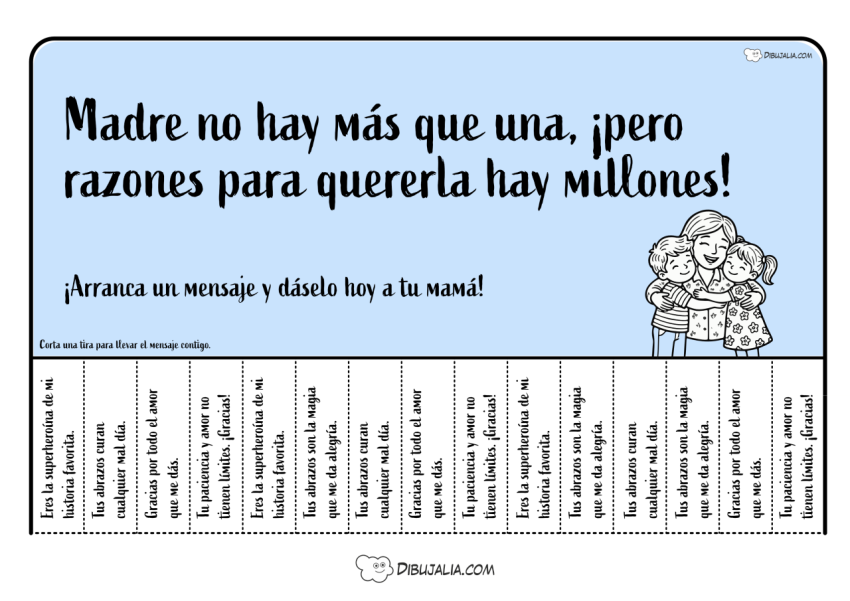Cartel Mensajes para el Dia Madre Plantilla