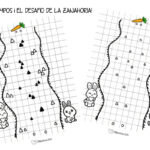 Pasatiempo de laberinto complejo para primaria con temática de conejo y zanahoria.