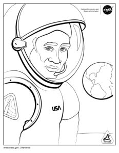Ilustración de Artemis II Astronauta explorador