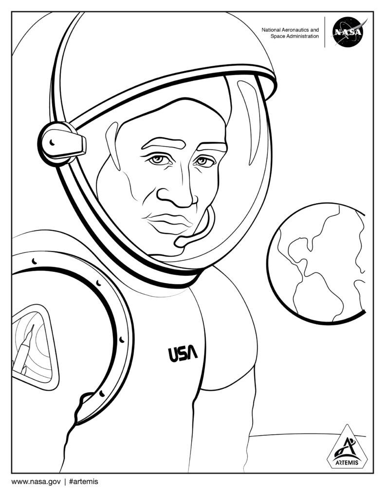 Ilustración de Artemis II Astronauta explorador