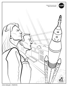 Ilustración de Artemis II Mission Control