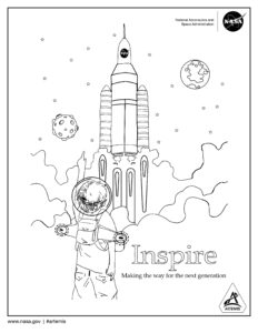 Ilustración de Artemis II Inspire. Creando el camino para la siguiente generación