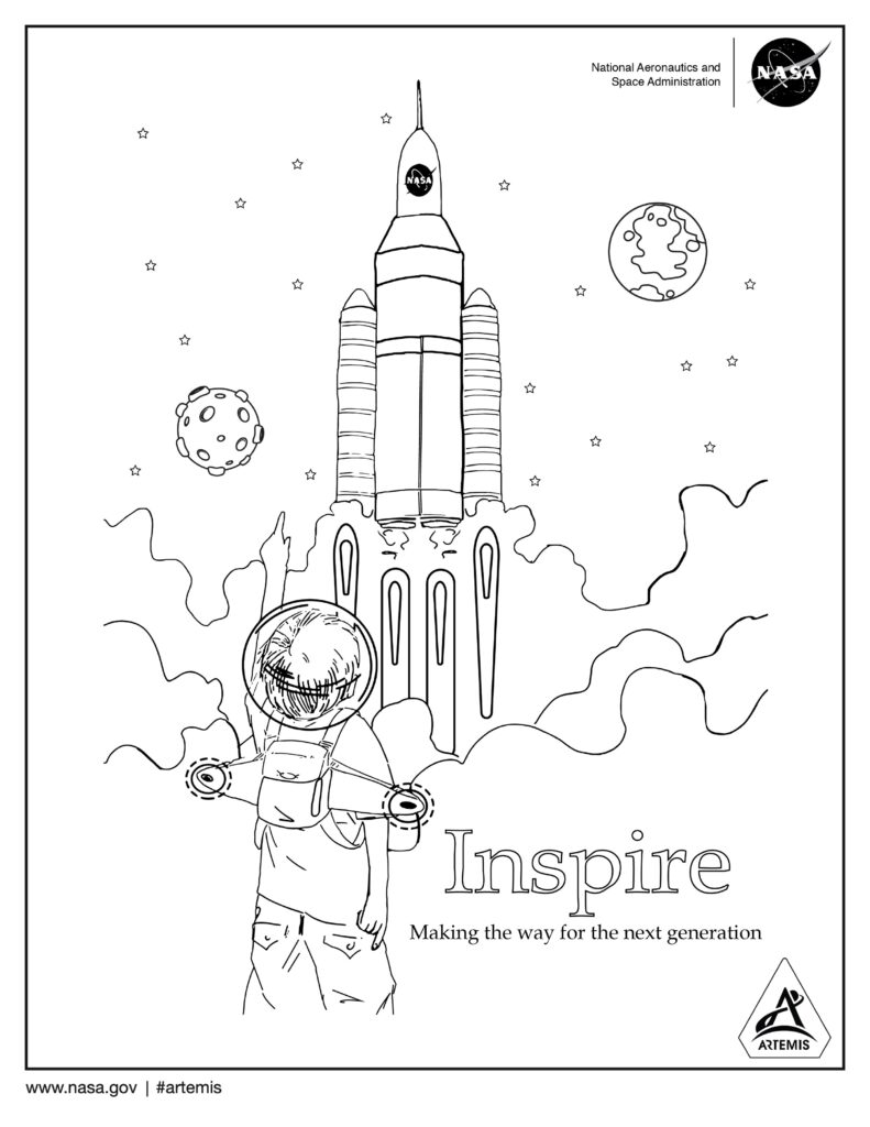 Ilustración de Artemis II Inspire. Creando el camino para la siguiente generación