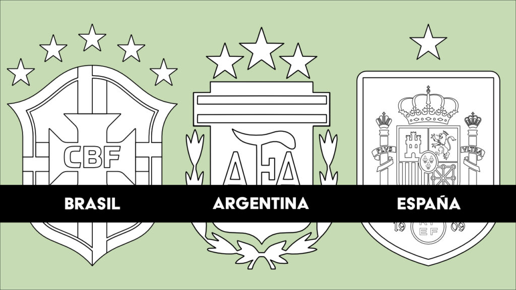 Escudos Colorear Copa del Mundo Fútbol 2026