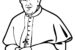 Dibujo para colorear del Papa Francisco